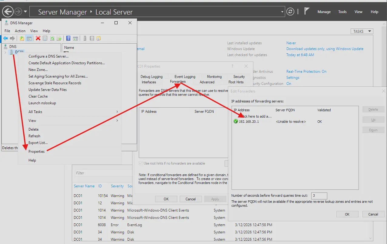 Add pfSense Forwarder