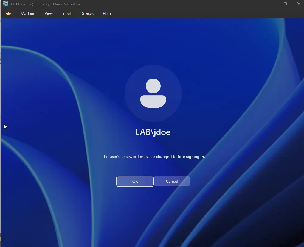 Password Change on First Logon