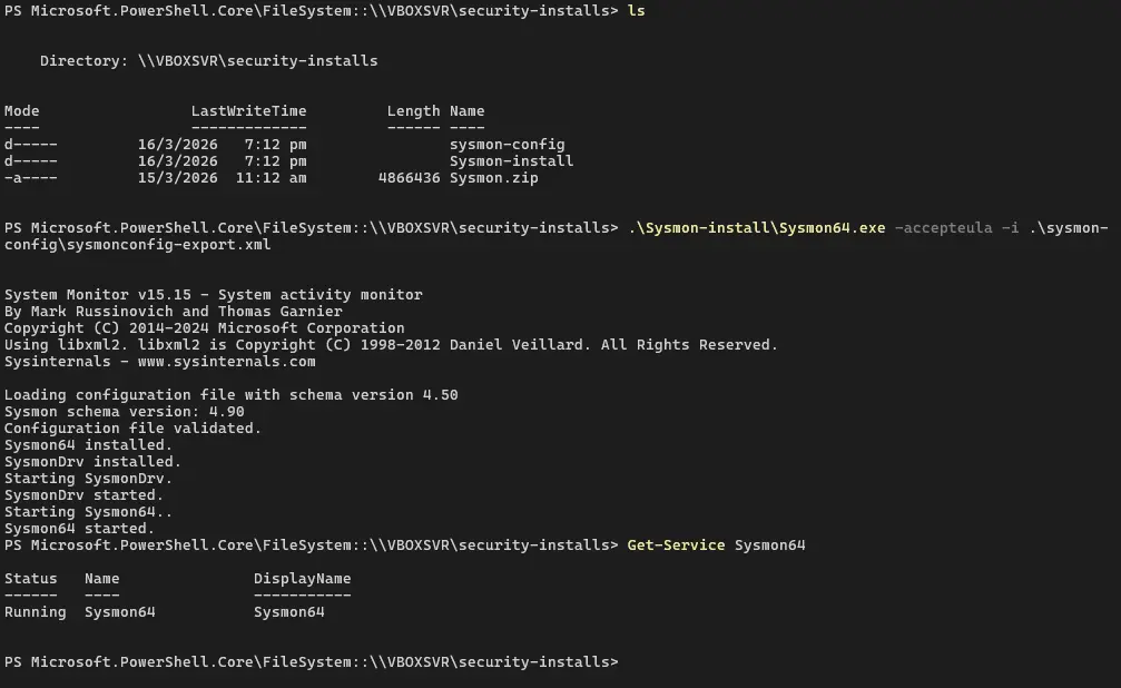 Sysmon Installed
