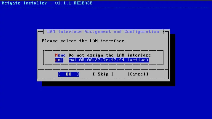 LAN Interface Selection