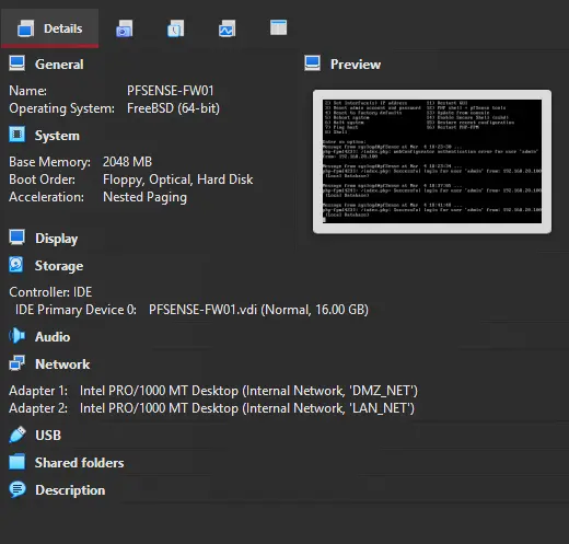 VM Hardware